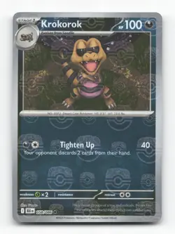 Pokemon TCG - Krokorok (Master Ball Pattern) 058/086 NM Common SV: Black Bolt - Image 1