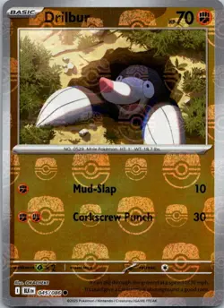 Drilbur (Master Ball Pattern) 045/086 Common SV: Black Bolt Pokemon Near Mint - Image 1
