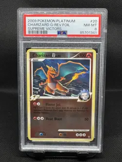 Pokemon Charizard G Rare Reverse Holo PSA 8 20/147 Supreme Victors 2009 English - Image 1