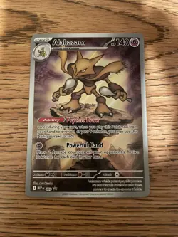 Pokemon TCG Alakazam 009 IR Mega Evolution Black Star Promo NM Condition - Image 1