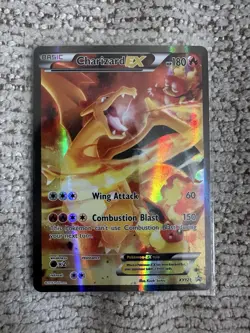 2016 Pokemon XY Black Star Promo Charizard EX Full Art Holo XY121 LP - Image 1