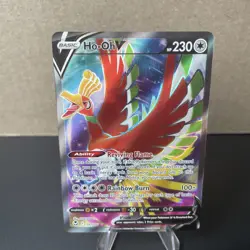 Pokemon TCG Ho-Oh V 187/195 SWSH Silver Tempest Ultra Rare Full Art Holo LP - Image 1