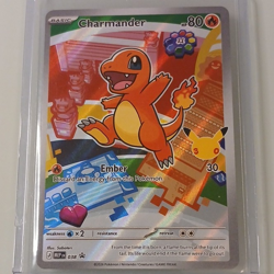 Pokemon TCG Charmander MEP 038 Basic Promo Stamped Holo Card 80 HP Flame - Image 1