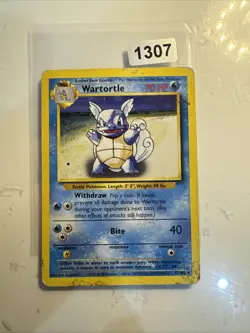 Pokemon TCG Wartortle Base Set 42/102 Regular Unlimited Uncommon - Image 1