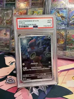 POKEMON ZORUA IR 075/064 SV: SHROUDED FABLE HOLO PSA 9 MINT - Image 1