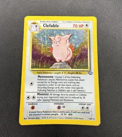 Clefable Holo 1/64 Jungle Unlimited Vintage Pokemon WOTC MP - Image 1