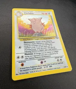Clefable Holo 1/64 Jungle Unlimited Vintage Pokemon WOTC MP - Image 2
