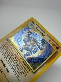 Pokemon Machamp 8/102 1st Edition Holo Base Set WOTC Vintage Rare Pokemon Card - Image 3