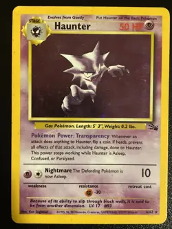 Haunter fossil holo 6/62 Pokemon Card LP - Image 1