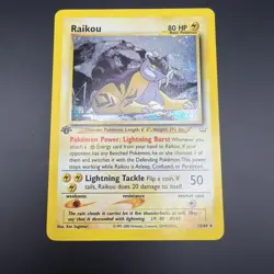 Pokemon Raikou Neo Revelation 1st Edition Holo Rare 13/64 English MP+ - Image 1