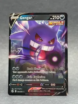 Pokemon - 156/264 Gengar V SWSH08 Fusion Strike Ultra Rare Holo NM TCG - Image 1