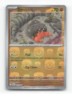 Pokemon TCG - Dwebble (Master Ball Pattern) 051/086 NM Common SV: Black Bolt - Image 1