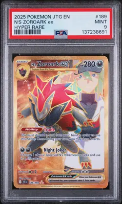 N's Zoroark EX 189/159 Hyper Rare Jtg En-journey Together Pokemon PSA 9 - Image 1