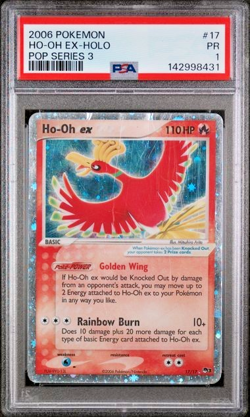 PSA 1 PR 2006 Pokemon Pop Series 3 Ho-Oh EX Holo Foil Rare 17/17 - Image 1