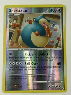 Pokemon Card - Snorlax Rising Rivals 33/111 Reverse Holo Rare - Image 1