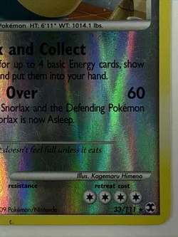 Pokemon Card - Snorlax Rising Rivals 33/111 Reverse Holo Rare - Image 4