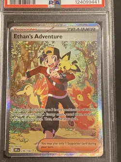 2025 POKEMON DESTINED RIVALS SPECIAL ILLUSTRATION RARE ETHAN'S ADVENTURE PSA 8 - Image 3