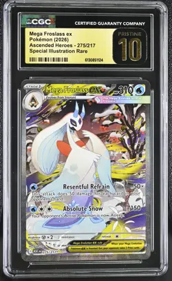 Pokemon GRADED Mega Froslass ex 275 Ascended Heroes SIR PRISTINE 10 CGC ENGLISH - Image 1