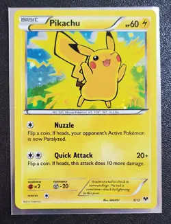 Pikachu 5/12 Holographic Rare Mcdonalds Pokemon 2013 - Image 1