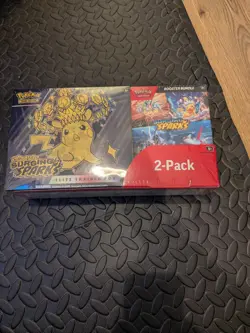 POKEMON SURGING SPARKS ELITE TRAINER BOX ETB & BOOSTER BUNDLE COSTCO 2-PACK TCG - Image 1