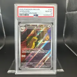 2025 Pokemon Mega Evolutions Gumshoos #153 IR EN Graded PSA 10 - Image 1