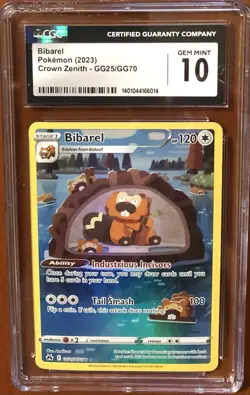 Bibarel GG25/GG70 Pokemon Crown Zenith Galarian Gallery Holo CGC 10 - Image 1