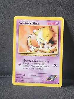Sabrina’s Abra 91/132 Gym Challenge – LP Condition – Vintage Pokemon TCG Card - Image 1