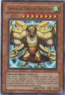 Yugioh Simorgh, Bird Of Ancestry LODT-EN039 Rare LP - Image 1
