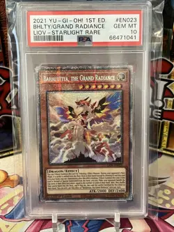 Yu-Gi-Oh! Bahalutiya, the Grand Radiance 1st Ed Starlight Rare LIOV-EN023 PSA 10 - Image 1
