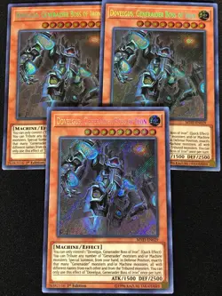 Yugioh Dovelgus, Generaider Boss of Iron MYFI-EN029 1ST SECRET X3 (NM) - Image 1