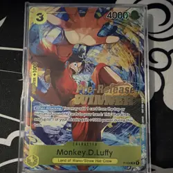 Monkey.D.Luffy (Pre-Release Winner Promo) P-036 One Piece Card Game - Image 1
