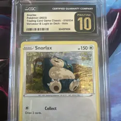 Pokemon TCG Classic Venusaur Deck Snorlax Card CGC 10 Pristine, 016/034 - Image 2