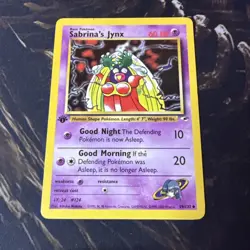 Pokemon Gym Heroes 59/132 Sabrina's Jynx 1st Edition Pokemon Card - Image 1