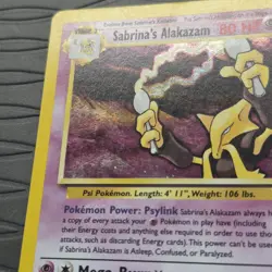 Sabrina's Alakazam 16/132 Gym Challenge Holo Pokemon Card MP - Image 2
