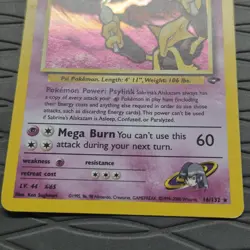 Sabrina's Alakazam 16/132 Gym Challenge Holo Pokemon Card MP - Image 4