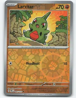 Larvitar #047/131 Reverse Holo Pokemon Card SV: Prismatic Evolutions - Image 1