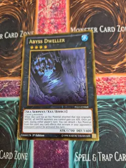 Yugioh Abyss Dweller PGL3-EN068 Gold Rare 1st Edition Moderately Played - Image 1