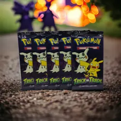 5x Pokemon 2023 Halloween Trick Or Trade 3 Card Booster Pack Brand New Sealed - Image 1