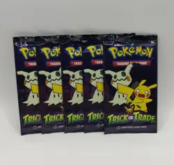 5x Pokemon 2023 Halloween Trick Or Trade 3 Card Booster Pack Brand New Sealed - Image 2