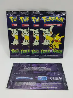5x Pokemon 2023 Halloween Trick Or Trade 3 Card Booster Pack Brand New Sealed - Image 3