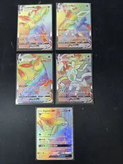 Eeveelution RAINBOW Lot of 5 Cards - ALL NEAR MINT/MINT!! Vmax + GX - Image 1