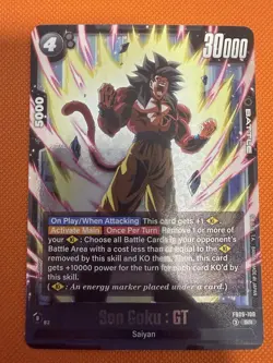 DRAGON BALL SUPER CCG Dual Evolution SON GOKU: GT SR Super Rare Card FB09-100 - Image 1