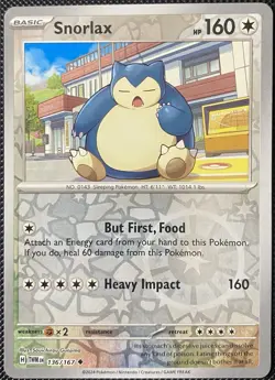 Snorlax 136/167 Sv06: Twilight Masquerade Reverse Holo - Pokemon Card - Image 1