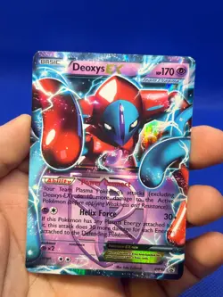 Pokemon Black & White Deoxys EX Team Plasma BW82 Black Star Promo LP - Image 2
