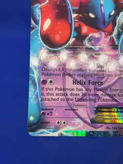 Pokemon Black & White Deoxys EX Team Plasma BW82 Black Star Promo LP - Image 5