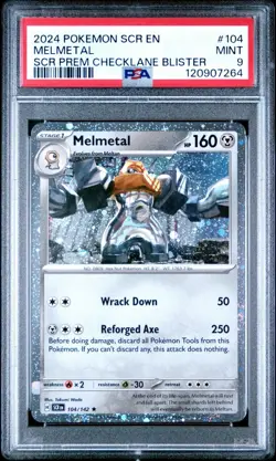 Melmetal - PSA 9 - Cosmos Holo Stellar Crown Blister Promo 104/142 Pokemon Card - Image 1