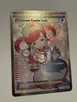 FULL ART Pokemon Center Lady ULTRA RARE 105/106 Pokemon XY Flashfire Holo - LP - Image 2