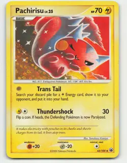 2008 Pokemon, Majestic Dawn, #43/100 Pachirisu, Uncommon - Image 1