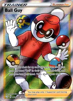 Pokemon TCG Ball Guy (Full Art) 065/072 Shining Fates Holo NM (SKU 1-2) - Image 1