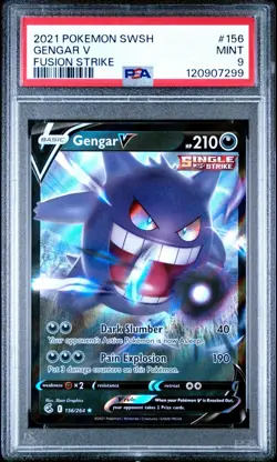 Gengar V - PSA 9 - Fusion Strike 156/264 Ultra Rare Pokemon Card - Image 1